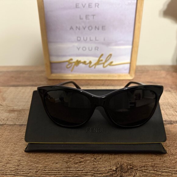 Fendi Sunglasses Black and Gold main image 8